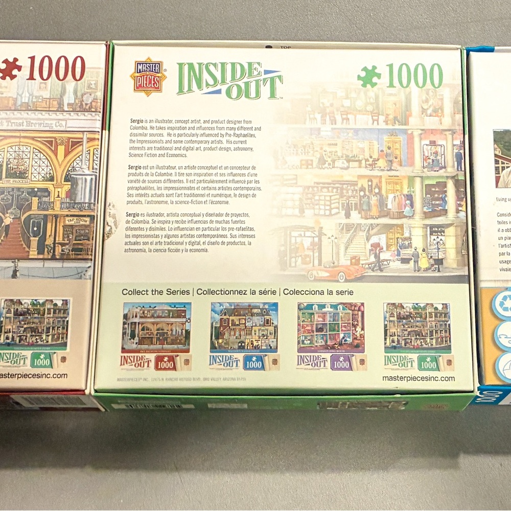 Set of 3 Masterpieces Inside Out Puzzles - Picture 2 of 2